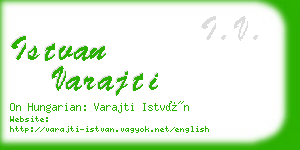 istvan varajti business card